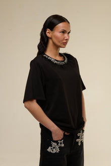 Shirt Nera Gioiello - 22 Spazio Boutique