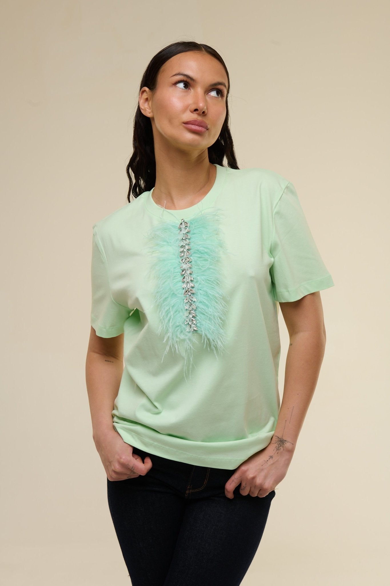 Shirt Verde Plume - 22 Spazio Boutique