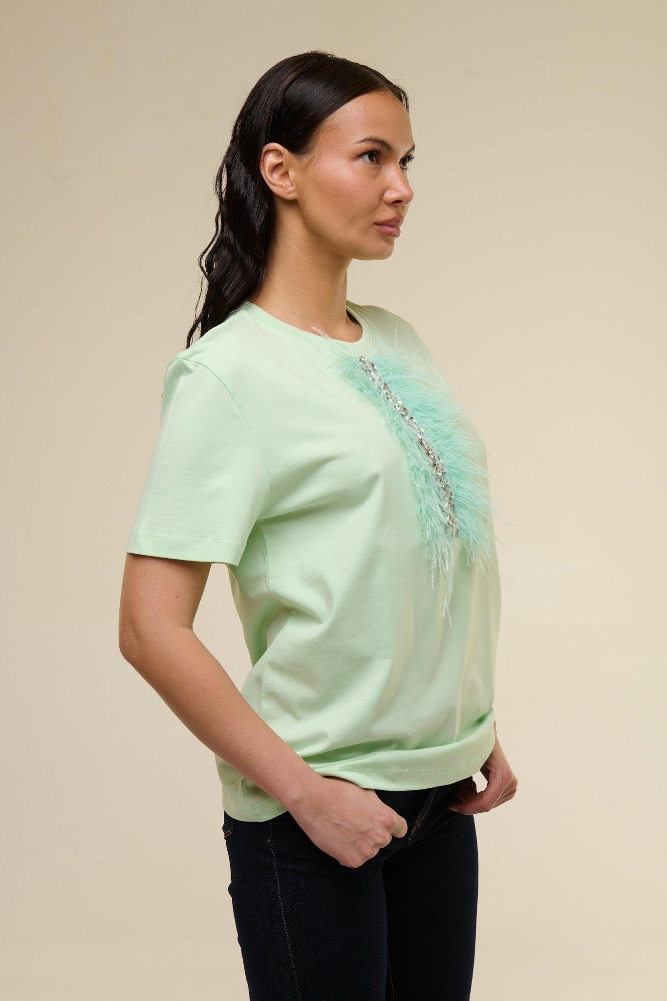 Shirt Verde Plume - 22 Spazio Boutique