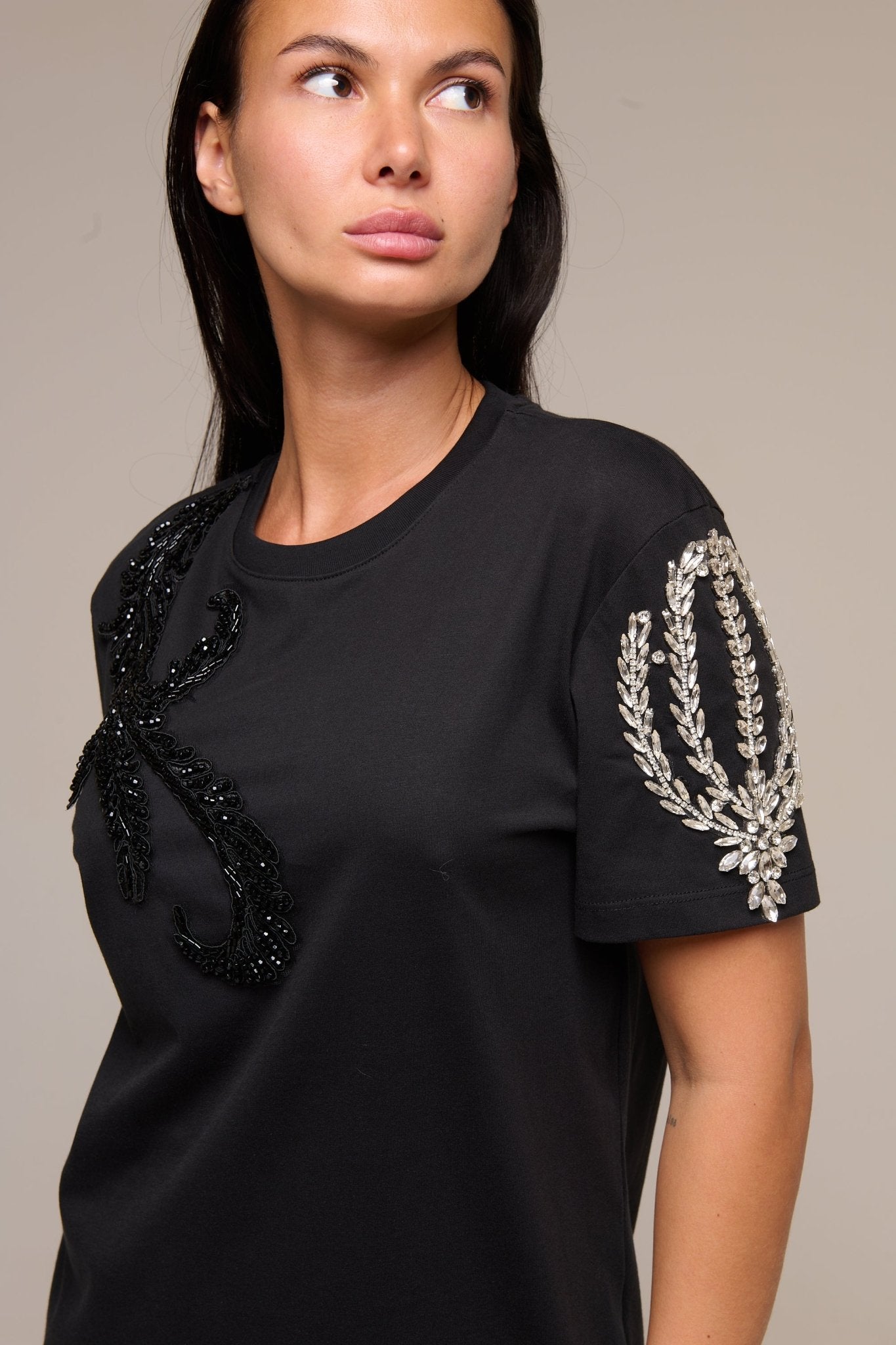 T-Shirt Nera Marianne - 22 Spazio Boutique