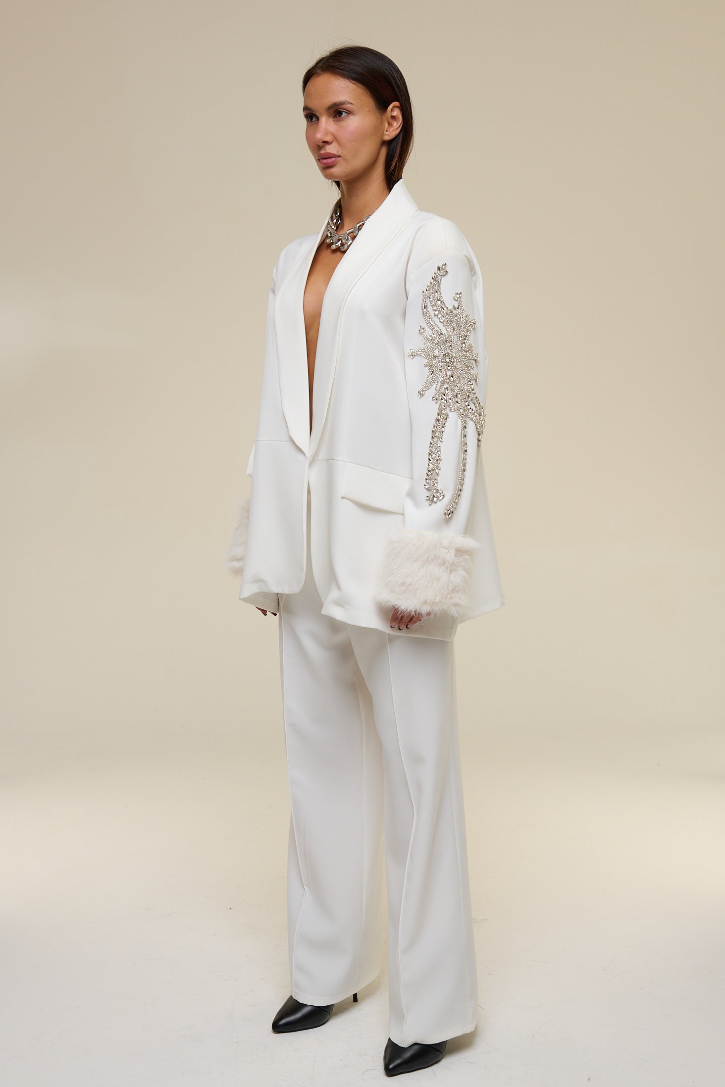 Tailleur-Over Gioiello Bianco