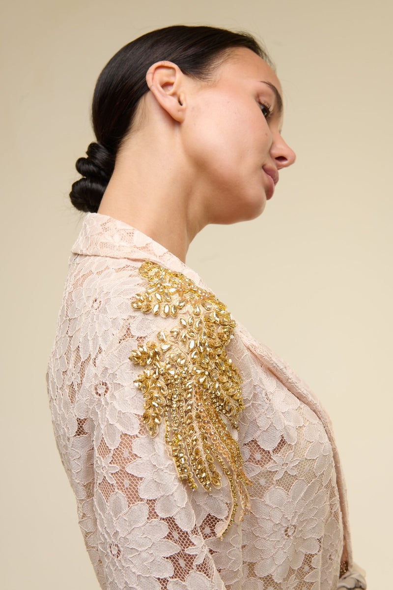 Tailleur Pizzo Gaya Beige - 22 Spazio Boutique