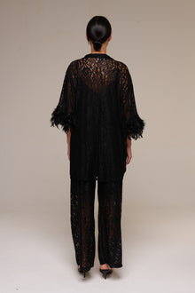 Completo Pizzo Jessica Nero