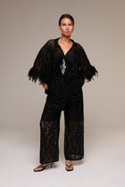 Completo Pizzo Jessica Nero