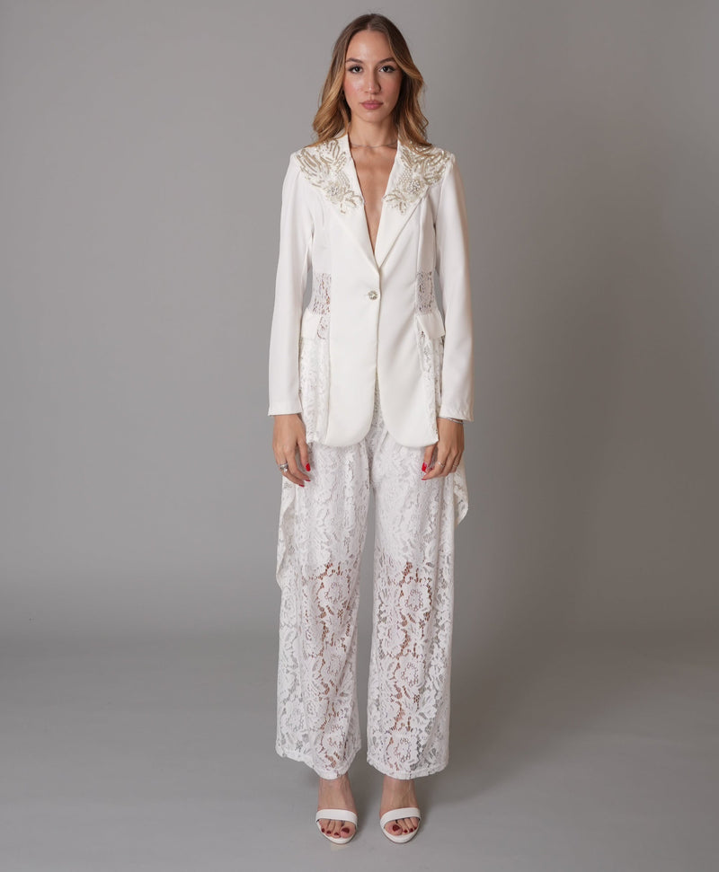 Tailleur Pizzo bianco
