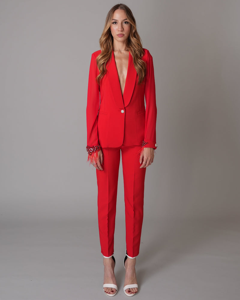 Tailleur Chiffon Rosso