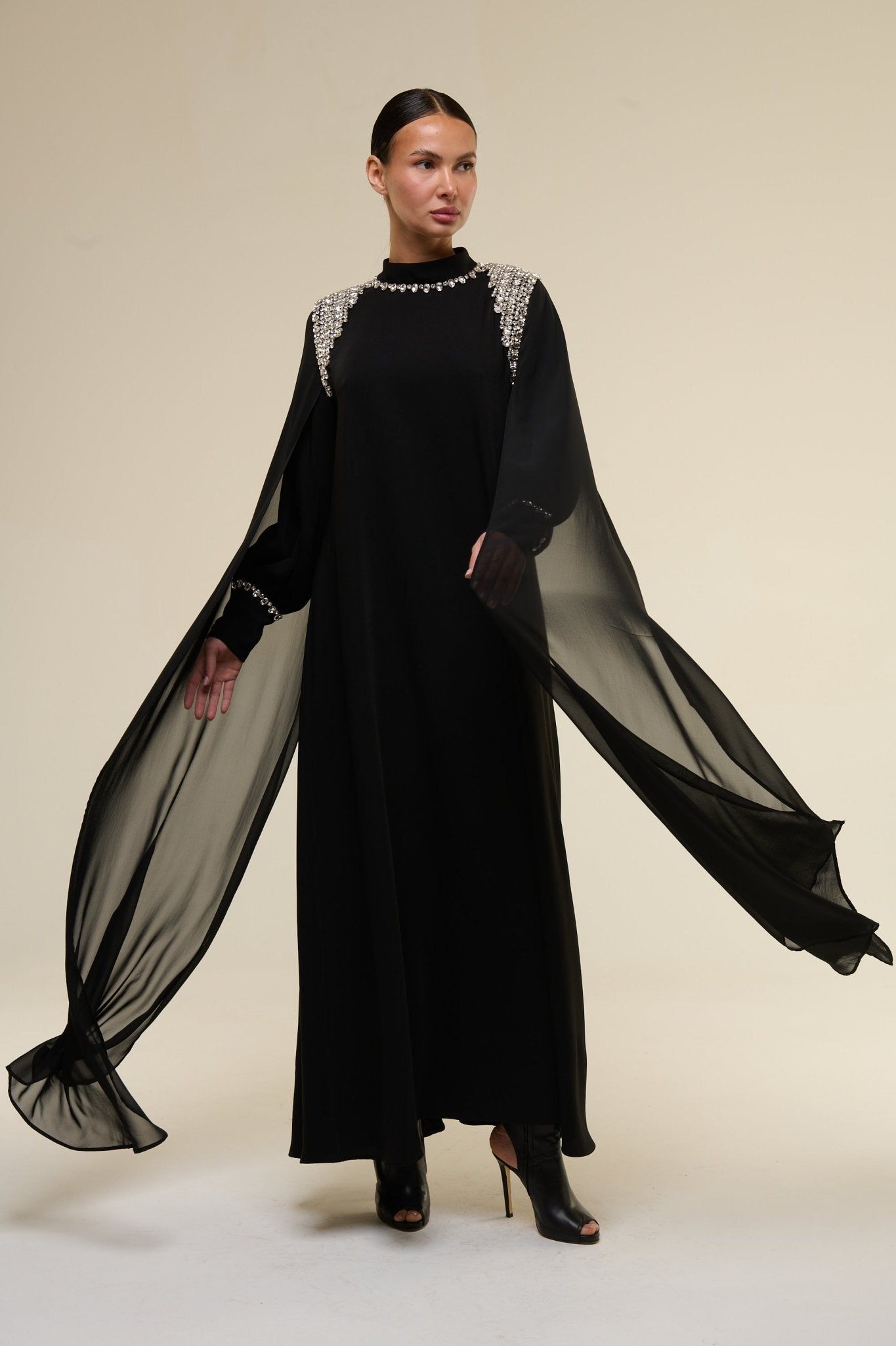 Caftano Doha Nero - 22 Spazio Boutique