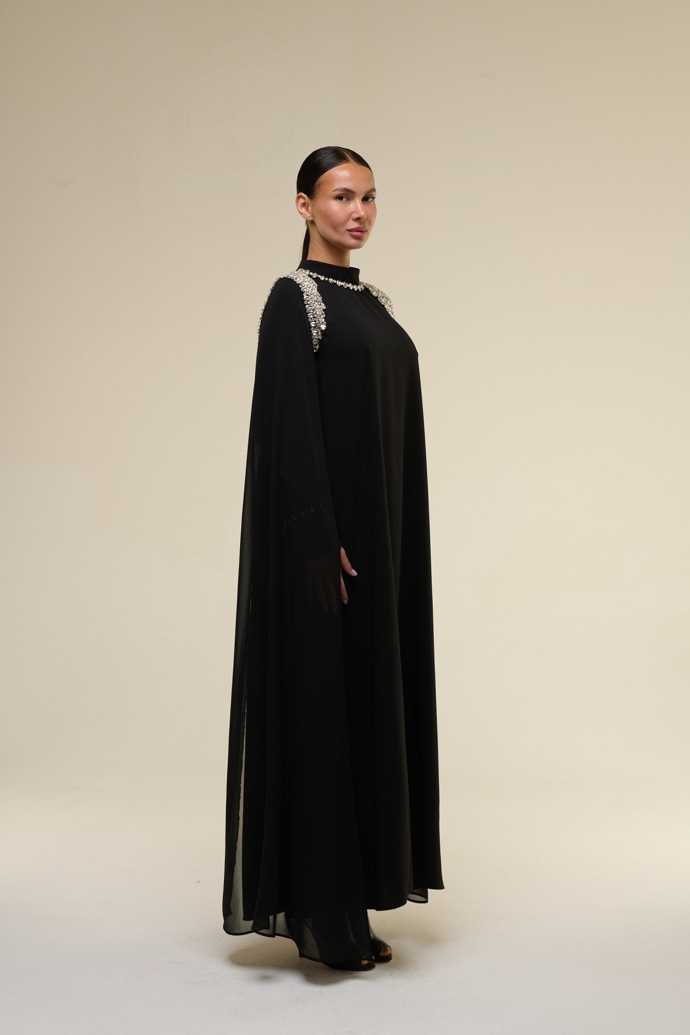 Caftano Doha Nero - 22 Spazio Boutique