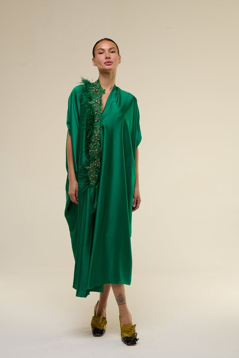 Caftano verde smeraldo Spazio22 Boutique