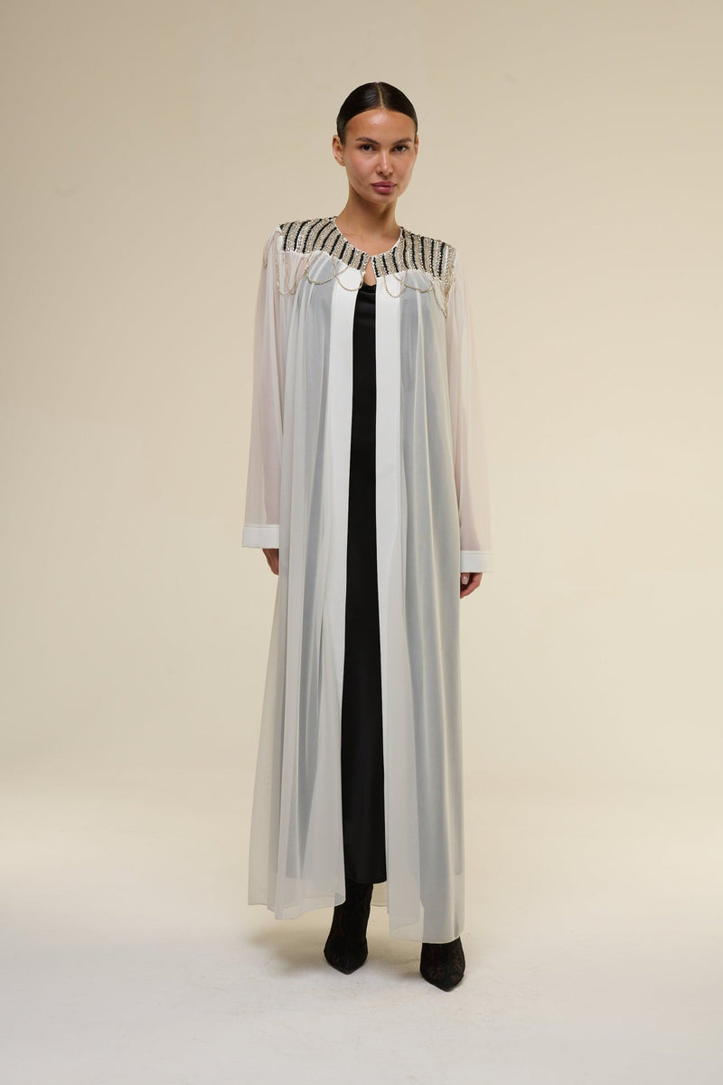 Caftano Nancy Bianco Black - 22 Spazio Boutique