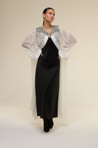 Caftano Nancy Bianco Black - 22 Spazio Boutique