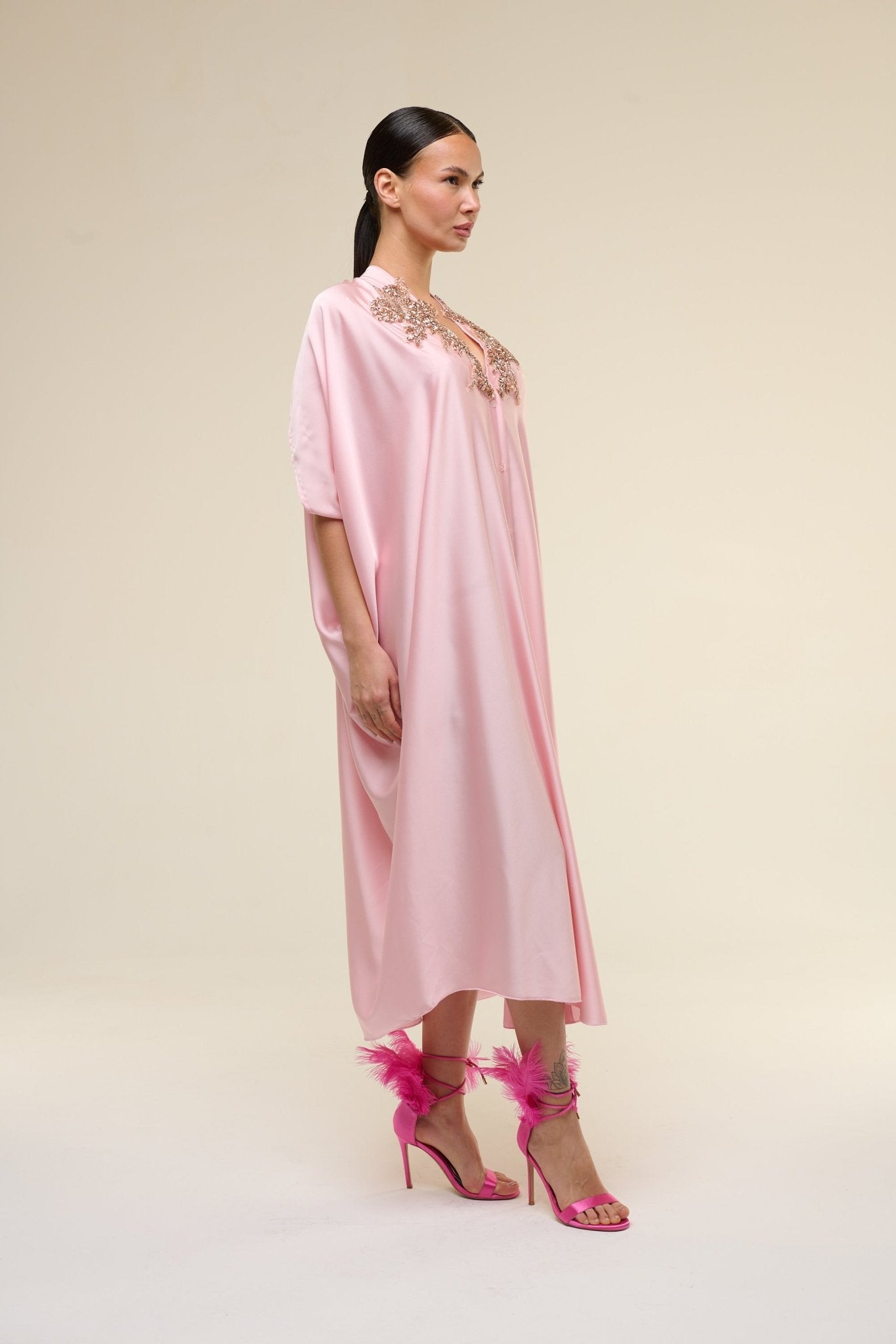 Caftano Gioiello rosa - 22 Spazio Boutique