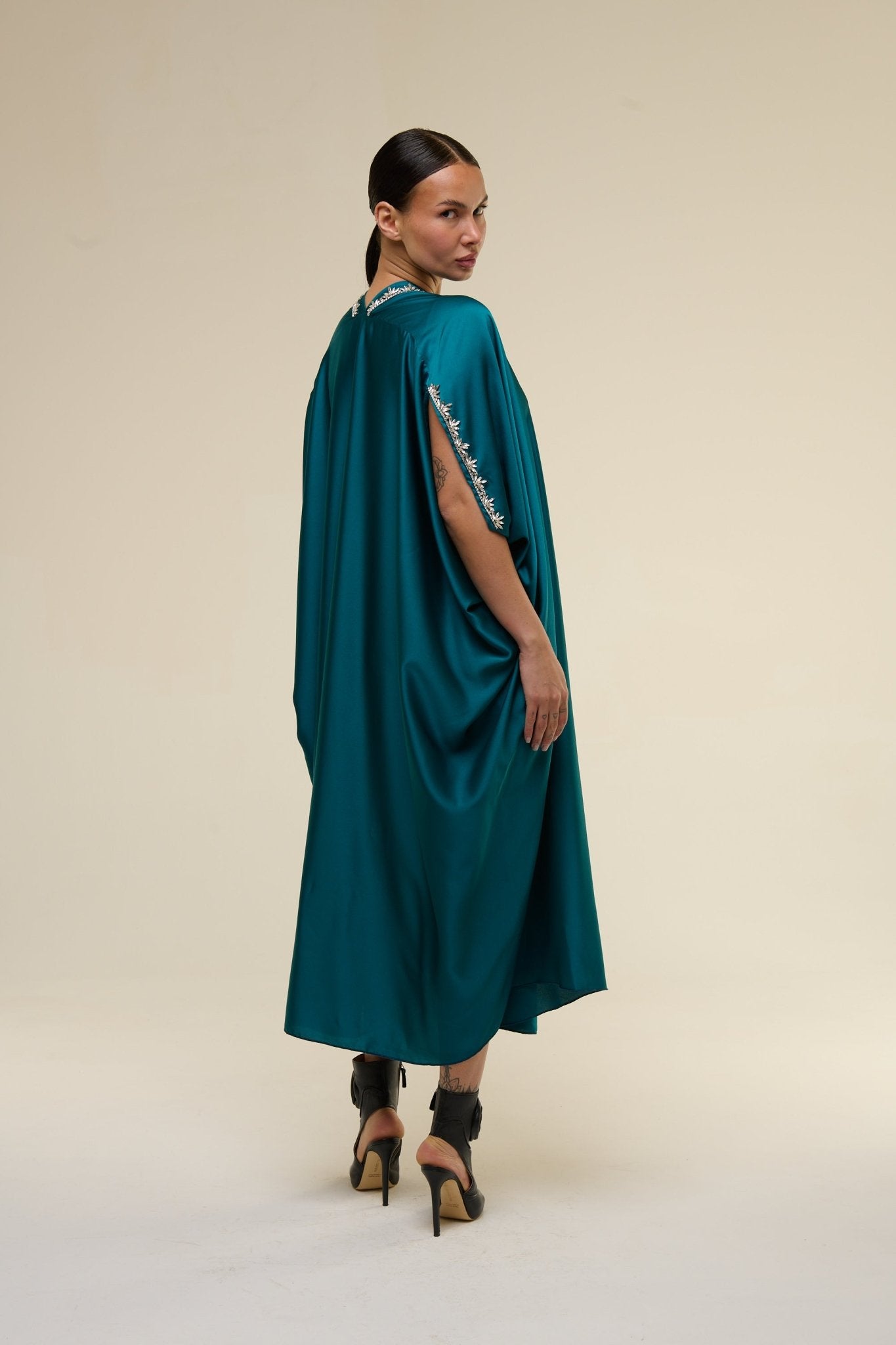 Caftano Gioiello Verde Petrolio - 22 Spazio Boutique