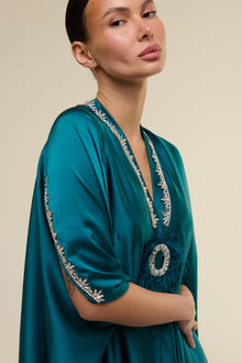 Caftano Gioiello Verde Petrolio - 22 Spazio Boutique