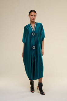 Caftano Gioiello Verde Petrolio - 22 Spazio Boutique