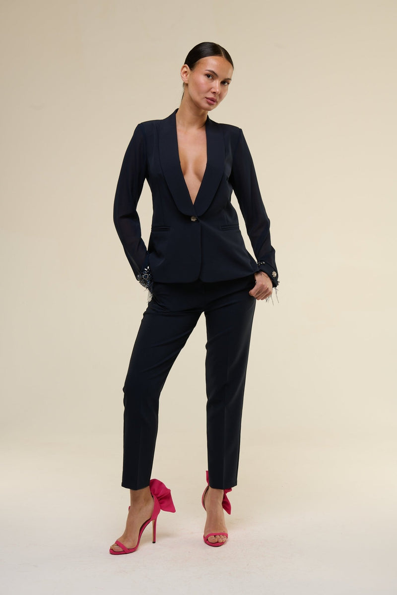 Tailleur Chiffon Blu Navy - 22 Spazio Boutique