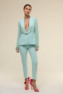 Tailleur Chiffon Verde Tiffany - 22 Spazio Boutique