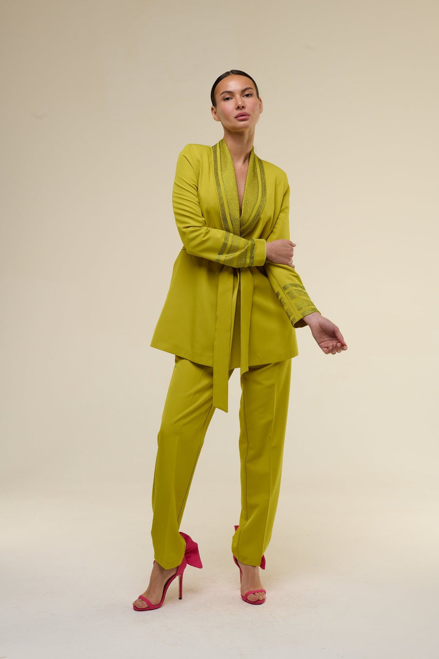 Tailleur lime couture- 22 Spazio Boutique